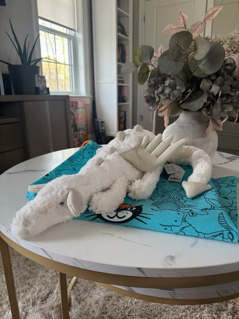 Jellycat Snow Dragon- Large with Bag